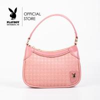 ราคา Playboy รุ่นPudding Pouch Bag กระเป๋าสะพายข้างผู้หญิง รหัสST B242PB567 ดีไซน์ทรงพอชลายหนังชิโนริ มี 2 สี สีชมพูและสีครีม (21773598808)