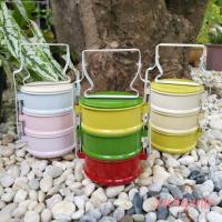 ราคา ปิ่นโตขนาดเล็ก 3 ชั้น กว้าง 11 ซม ยกลัง10 เถา รุ่นคลาสสิค คละสี Tiffin 3 tier Wide 11cm Wholebox 10 pcs กรุณาอ่านขนาดสินค้าก่อนสั่งซื้อ (20928766324)
