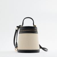 ราคา SIZE 16 5 14 5 14 5CM ZA RAHOME Womens Bag 2024 New Bucket Bag Contrast Box Mini Handbag Casual One Shoulder Crossbody Small Bag High Quality Large Capacity Black and White Splicing (21334868573)