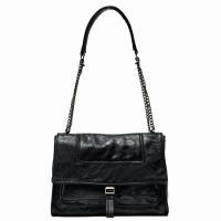 ราคา SIZE 20 27 12CM ZA RA HOME Womens Bag 2024 Black Leather Large Capacity New Chain Tote Bag Wandering Wrinkle Effect Rock Style One Shoulder Crossbody Bag (21335419512)