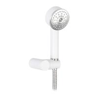 ราคา HOY ฝักบัวพลาสติก สีขาว พร้อมสายสเตนเลสและที่เสียบพลาสติก ฝักบัวอาบน้ำ (202941828)