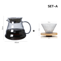 ราคา ชุดดริปกาแฟ เหยือกดริปกาแฟ แก้วดริปกาแฟ กาดริปกาแฟ ดริปกาแฟ 350ml และ 500ml ความแข็งแรงสูง ความโปร่งใสสูง Soonbuy (21904928525)