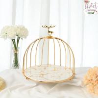 ราคา Violet Flamingo ชั้นวางเค้ก ชั้นวางขนม ชั้นวางคัพเค้ก ชั้นวางของเอนกประสงค์ Bird Cage Cake Stand (18790471385)
