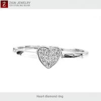 ราคา ZignJewelry แหวนเงินแท้ 925 รุ่นRS0020รูปหัวใจเพชร (19486132511)