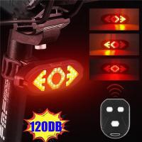 ราคา USB ไร้สายที่ชาร์จได้ไฟท้ายจักรยานด้านหลังรีโมตโคมไฟเลี้ยวไฟสัญญาณ LED ด้วยแตร (21854130919)