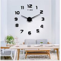 ราคา ไม่เจาะผนัง เรืองแสง นาฬิกาติดผนัง DIY สไตล์โมเดิร์น 3D ขนาดใหญ่ 120 cm (16982414543)
