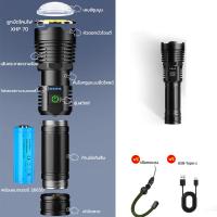 ราคา ไฟฉายแรงสูง LED ไฟฉายพกพา ไฟฉายแรงสูง แท้ ไฟฉาย USB ปรับได้ 3 ระดับ สว่างมาก ซูม ไฟฉายไฮไลท์ ขนาดเล็กแบบพกพา ไฟฉายแรงสูงซูม ไฟฉายซูมได้ ไฟซูม ไฟฉายชาร์จได ไฟฉายเดินป่า กลางแจ้งในครัวเรือน ไฟฉายledสว่า