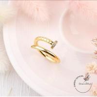 ราคา แหวนตะปู ประดับเพชรสวิส สามกษัตริย์หนัก 2 สลึง ฟรีไซส์ 1 วง (3983854053)