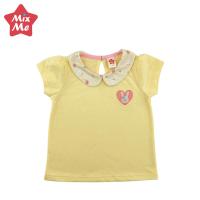 ราคา Mixme เสื้อยืดคอกลม ปกคอบัว กระดุมคอหลัง งานปัก แขนสั้น เนื้อผ้า ซีวีซีเจอร์ซี่ มีความยืด เนื้อนิ่ม ใส่สบาย2300 01 (20670546052)