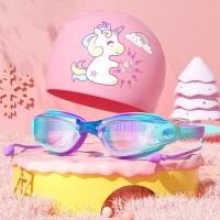 ราคา แว่นตาว่ายน้ำเด็กกรอบใหญ่กันน้ำกันหมอกน่ารักนักเรียนหมวกว่ายน้ำขายส่ง (21693438841)