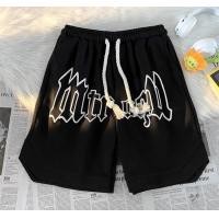 ราคา กางเกงขาสั้นทรงเอทรงหลวมตัวอักษรย้อนยุคอเมริกัน กางเกงวอร์มหลวมฤดูร้อนสำหรับผู้ชายและผู้หญิง (21484325578)