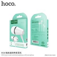 ราคา HOCO M34 หูฟังอินเอียร์ 3 5mm มีไมค์ในตัว และปุ่มรับสาย หูฟัง in ear Honor stereo music universal earphone with mic hc3 (14581983155)