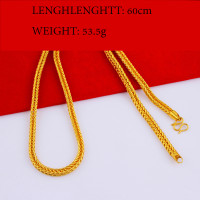 ราคา สร้อยคอทองคำ สร้อยคอที่อุดมไปด้วยสร้อยคอทรายทอง สร้อยคอทองคำ สร้อยคอทองคำที่สดใสและสมจริง โซ่ชุบทองจำลองที่ครอบงำ (21908969611)