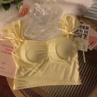 ราคา เสื้อกล้ามไหมพรม ดีเทลโบว์ผูกน่ารัก สีพาสเทล สินค้าพร้อมส่ง M5529 FY678 C (20375663804)