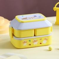ราคา พร้อมส่ง กล่องอาหารกลางวันเด็ก ปิ่นโต 2 ชั้นสไตล์ญี่ปุ่น Food grade materal (16742084675)
