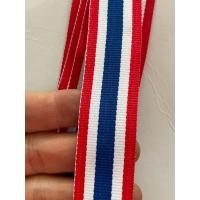 ราคา ริบบิ้นผ้าลายธงชาติ ของแท้ ขนาด1นิ้ว เนื้อดี สีสวย ส่งไว ห่อ10เมตร (21693981901)