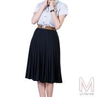 ราคา Maneenush กระโปรงพลีท สีดำ ยาว 22 28 ไม่มีกระเป๋า Free Size XL จีบเล็ก ทวิส (3743234667)