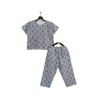 ราคา ชุดเซ็ทคอกลมกางเกงขายาว เสื้อแขนสั้น กางเกงขายาวเอวยางยืด (21885805184)