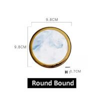 ราคา ที่รองแก้วเซรามิกสีทองสำหรับเครื่องดื่มหินอ่อนสีขาวจานรองแก้วกาแฟที่รองแก้วสำหรับโต๊ะทำงานและโต๊ะกระจก (21178321430)
