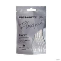 ราคา Biosafety floss pick 10 pcs ไหมขัดฟัน มีด้าม Y กลิ่นมิ้นท์ เพื่อลมหายใจหอมสดชื่น ห่อละ 10 ชิ้น (21879847182)