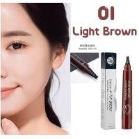 ราคา ดินสอเขียนคิ้ว 4 มิติ เนื้อลิควิด แปรง 4 หัว กันน้ำ ติดทนนาน (14414169973)