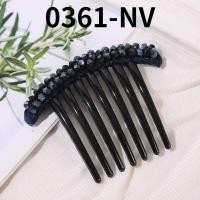 ราคา Korean version is simple in temperament and the inverted Crystal Beaded hair comb is anti skid The insertion comb is versatile and elegant (16074233972)