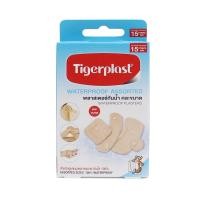 ราคา Tigerplast waterproof assorted พลาสเตอร์ปิดแผล พลาสติกชนิดกันน้ำ 100 คละขนาด 15 ชิ้น สำหรับดูแลแผลหลายขนาด (18127437463)