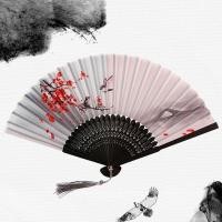 ราคา Fan Classical Home Decoration Tassel High Elegent Quality Silk Japanese Folding (19829904125)