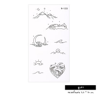 ราคา Tattoo แทททูกันน้ำ สติ๊กเกอร์แทททู แทททูมินิมอล sticker tattoo minimal แทททูชั่วคราวลายน่ารักแบบเกาหลี (17551647551)