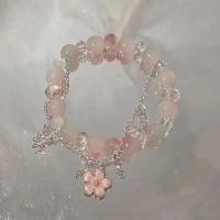 ราคา FINE TOO Lucky Crystal Beads Bracelet for Women Elegant Butterfly Moon Star Silver Bracelets Accessories Jewelry (21667787608)
