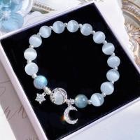 ราคา FINE TOO Lucky Crystal Beads Bracelet for Women Elegant Butterfly Moon Star Silver Bracelets Accessories Jewelry (21671250919)