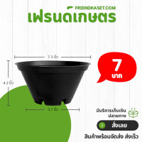 ราคา กระถาง กระถางทรงชาม ขนาด 7 5 นิ้ว เตี้ย สีดำ (21397321529)