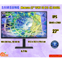 ราคา Samsung Monitor 27 VFNT S8 IPS 4K S80UA LS27A800UJEXXT IPS 4K HDR 10 USB C 3840 x 2160 รับประกัน3ปี (21707574420)