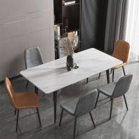 ราคา พร้อมส่ง โต๊ะกินข้าว หินอ่อน รับประทานอาหาร ทำงาน กินข้าว รับแขก ทำงาน ขาเหล็ก120cm (21724400928)