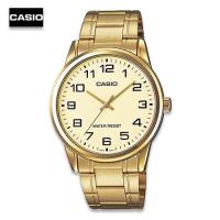 ราคา Velashop นาฬิกาข้อมือผู้ชาย Casio สีทอง สายสแตนเลส รุ่น MTP V001G 9BUDF MTP V001G 9B MTP V001G (1851649)