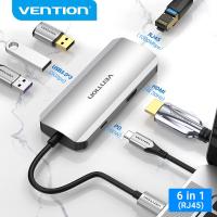 ราคา Vention USB C ฮับ Type C เป็น HDMI USB 3 0 PD อะแดปเตอร์ VGA การ์ดความจำ PD RJ45 3 5มม สัญญาณเสียงอุปกรณ์เพิ่มช่องยูเอสบีแบบเต็มตัว Thunderbolt 3 USB C Docking Stationfor สำหรับ iPad Pro Huawei P20 30