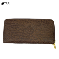 ราคา THAILEATHERGOODS กระเป๋าสตางค์หนังวัวแท้ ลายหนังช้าง ทรงยาว กระเป๋าตังค์ ซิปรอบคู่ (14324169691)