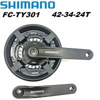 ราคา Shimano Tourney จานหน้าจักรยานเสือภูเขาจานหน้าจักรยาน FC TY301 FC TY301 6 7 8ความเร็ว170มม ข้อเหวี่ยง MTB จานหน้าจักรยาน (21348477157)