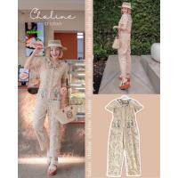 ราคา จั้มสูทเนื้อผ้าคอตตอนปักดอกไม้เล็กๆ โทนสีเบจใส่ได้บ่อยเลยน้า เสื้อดีเทลคอปก 2 ชั้น แต่งผ้าลูกไม้ปักลายดอกหน้าหลัง ผูกโบว์ด้านหน้า กระดุมหน้าอย่างดี แต่งมีกระเป๋าลูกไม้ข้างหน้า มีซับในเต็มตัว (21794399