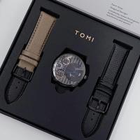 ราคา watch house NEW นาฬิกา TOMI แบรนด์แท้100 เข็มเล็กเดินออโต้ สายใส่ง่าย มีสาย2สีใน1เซ็ต สวมใส่สบาย กันน้ำ 100 เปอร์เซ็น ขนาดหน้าปัด 38 mm (19727080979)