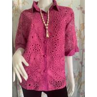 ราคา เสื้อสตรีวัยกลางคนและผู้สูงอายุ เสื้อลูกไม้ เสื้อแขนกลาง เสื้อแขนสั้นคุณภาพสูงของแม่วัยกลางคน เสื้อบาง (10715486919)