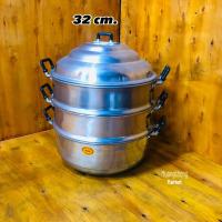 ราคา หม้อซึ้ง อลูมิเนียม หม้อซึ้งนึ่ง หม้อนึ่ง หม้อซึ้งนึ่งขนาดใหญ่ 3 ชั้น ตราหัวม้า มีให้เลือกขนาด 26 40 ซม (6376406350)