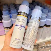 ราคา สเปรย์กันแดดสำหรับผิวหน้าและผิวกาย รุ่นใหม่ Neutrogena Ultra Sheer Body Mist Sunscreen Spray Broad Spectrum SPF70 141g (21764026921)