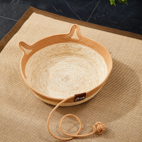 ราคา ที่นอนแมวสาน ตะกร้าแมวนอน ที่นอนหวายสาน ที่นอนหวายสาน เตียงแมว เบาะนอนแมว ของใช้แมว (21335508628)