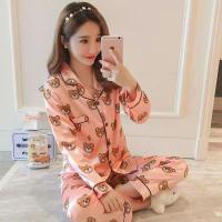 ราคา ชุดนอนผู้ใหญ่ ผ้าซาติน คอปก สุดหรู เซ็ทเสื้อเเขนยาวกางเกงขายาว สวมใส่สบาย ผ้าเย็น ผ้านิ่มไม่เเข็ง No 1090 (6000190214)