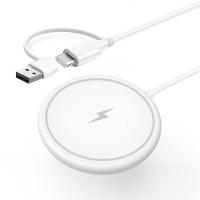 ราคา เครื่องชาร์จแม่เหล็กไร้สาย iPhone 15W 2in1 พอร์ต PD USB A แม่เหล็กที่แข็งแกร่ง พอร์ต PD เท่านั้น แม่เหล็กที่แข็งแกร่งทำให้ iPhone ปลอดภัย 15 14 13 12 (21733594507)