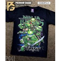 ราคา PG 41 TMNT Teenage Mutant Ninja Turtles เสื้อยืด หนัง นักร้อง เสื้อดำ สกรีนลาย ผ้าหนา PG T SHIRT S M L XL XXL (10238578056)