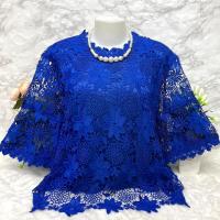 ราคา เสื้อลูกไม้คนแก่ใส่งานบุญฯ รอบอก48 50 52 54 56นิ้วฟรีไซส์ มี2ไซสืยาว25 26นิ้ว เสื้อลูกไม้ไซส์ใหญ่ เสื้อลูกไม้คนอวบอ้วน (21483876660)