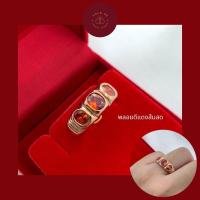 ราคา แหวนนาคมอญใหญ่พลอยสามเม็ด พร้อมถุงใส่แหวนนาค (7969023372)