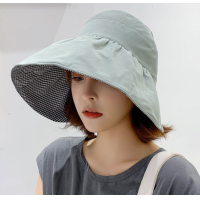 ราคา หมวกปีกกว้างสำหรับผู้หญิงหมวกบังแดดพับเก็บได้สำหรับกิจกรรมชายหาดและกิจกรรมกลางแจ้งหมวกทรงถังปีกกว้างสำหรับการป้องกันรังสียูวีและผ้าคลุมหน้า (21443709390)